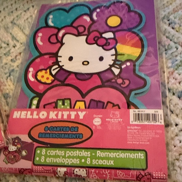 Hello Kitty Pink Birthday Banner,bags and thank you cards all new - Picture 6 of 11